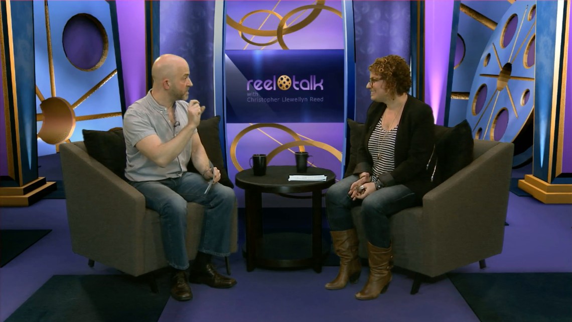 From L to R: Christopher Llewellyn Reed, “Reel Talk” host, with Max Weiss, his third guest.