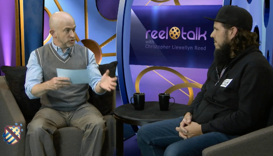 Christopher Llewellyn Reed, “Reel Talk” host, w/ Scott Braid, Associate Director at the Maryland Film Festival